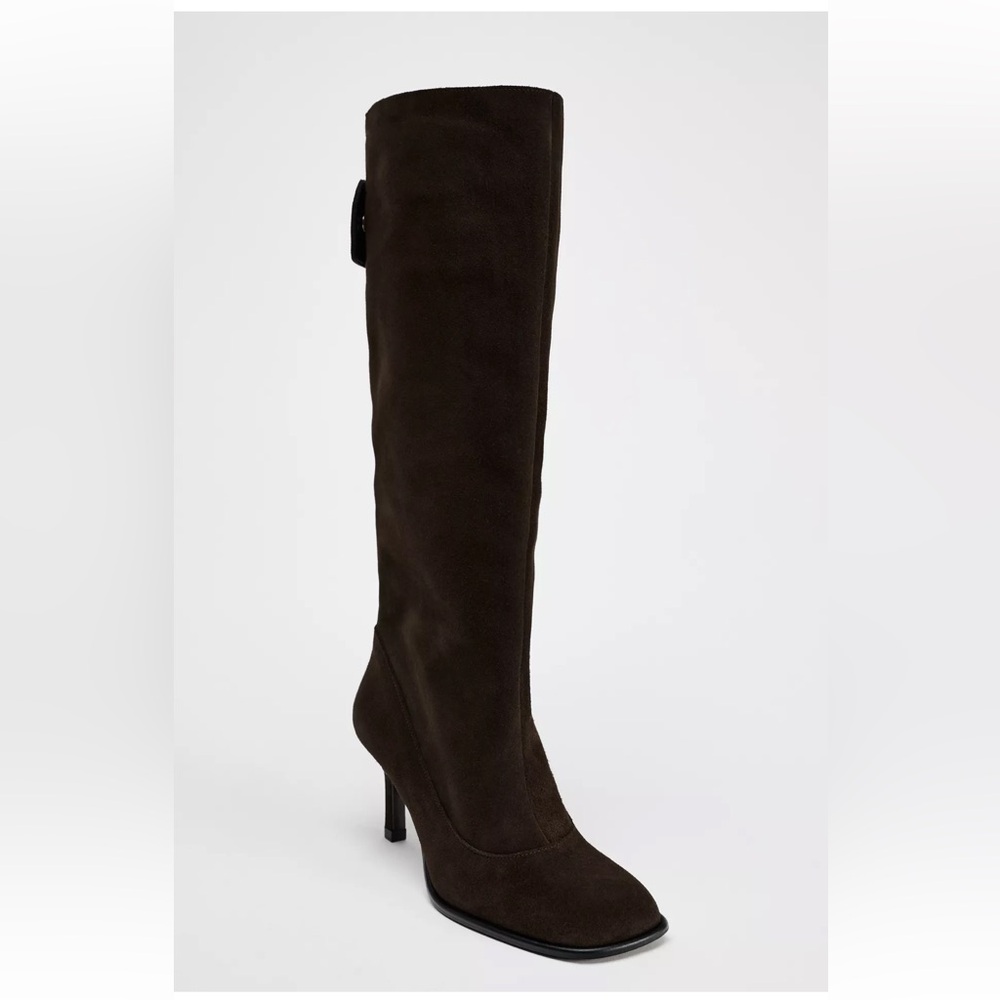 Elegant Brown Suede Knee-High Boots